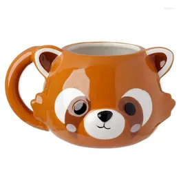 Mugs 3d Cute Animal Mug Red Panda Simulation Coffee Ceramic Cup Birthday Gift