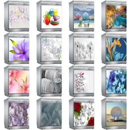 Stickers Flower Wash Bowl SelfAdhesive Dishwasher Stickers Wall Door Cover Kitchen Decoration Accessories Gift Whole Film Wallpaper Decal