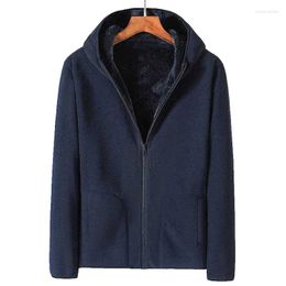 Men's Jackets Thickened Warm Parkas Cotton Mens Hooded Jacket Fashion Casual Style Wind-Resistant Top Quality Zipper Comfortable Clothing