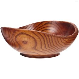 Bowls Solid Wood Fruit Salad Bowl Yuanbao Jujube Creative Snack Seasoning Style Five For Kitchen Counter