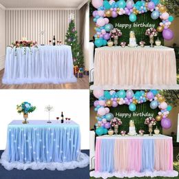 Table Skirt Wedding Party Tutu Tulle Cover Tableware Birthday Shower Home Decor Skirting Baby Cloth G9f8