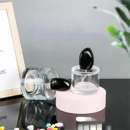Storage Bottles YUXI Glass Perfume Spray Bottle Cylindrical Transparent Black Cap Bayonet