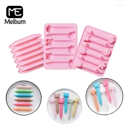 Baking Moulds Meibum Crayon Recycling Mould Animal Flower Design Pencil Marker Pen Silicone Fondant Mould Chocolate Cake Decorating Tool