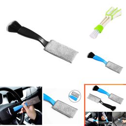 Upgrade New Double Ended Soft Brush Car Dashboard Air Outlet Vent Slit Home Keyboard Cleaning Detailing Duster Sweeping Brushes Washing Tool