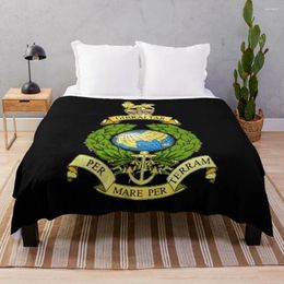 Blankets The Corps Of Royal Marines Logo Throw Blanket