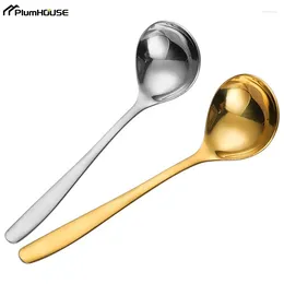 Baking Tools Stainless Steel Ladle Thickened Household Tableware Home Drinking Spoons Comfortable Long Handle Small Spoon