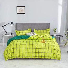 Bedding Sets Nordic Plaid Duvet Cover 240X220 Bed Linen Sheet Simple Bedroom Home Textile SSet