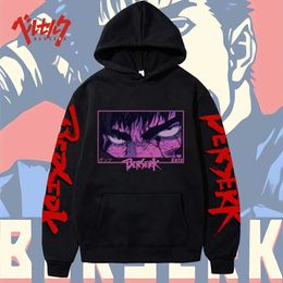 Moletom com capuz masculino Bersker Anime Hoodie Harajuku gráfico outono pulôver moda unissex manga comprida inverno casual streetwear solto roupas ao ar livre 24328