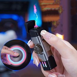 New Double Arc Pulse Plasma Flameless Windproof Metal USB Charging Portable Home Outdoor Camping Ignition Personalised Men Gifts