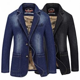 denim Blazer Mens Jeans Jacket Autumn Slim Fit Coat Winter Windbreaker Cowboy Tops Male Jackets Big Size 4XL Jaqueta Masculina 10pB#