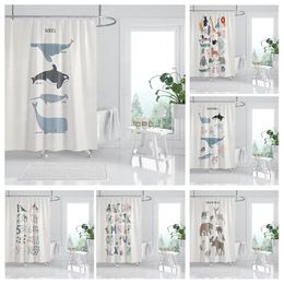 Waterproof fabric shower curtains Bathroom curtain accessories 180x200 Bath for 240200 nordic boho decoration 240328