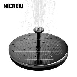 Pumps NICREW Solar Water Fountain FreeStanding Portable Fountain Bath Outdoor Decoration Powered Fountain for Garden Backyard Pond