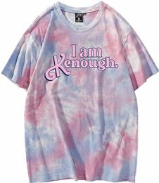 I Am Kenough Tie Dye Camicie Uomo Donna Girocollo Manica corta I Am Enough T-shirt stampata a55a #