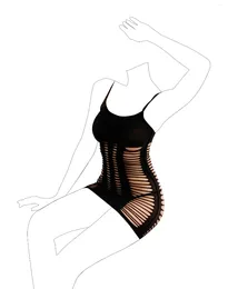 Bras Sets Sexy Lingerie Female Black Silk Temptation One-Piece Dress Erotic Uniform Plus Size Pure Desire Couple Fun Mesh Clothes