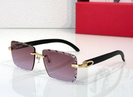 Fashion designer mens sunglasses 0528 luxury vintage square metal rimless glasses engraved lens design photochromic eyewear Anti-Ultraviolet come with box