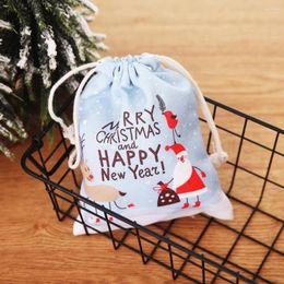 Gift Wrap Xmas Bags For Children Santa Claus Candy 12 PCS Christmas Tree Pendant Year Props 20 16cm Cookie Bag Pocket