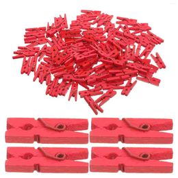 Frames 100 Pcs Mini Child Decor Decorative Clothespins Bamboo Utility Clips Heavy Duty