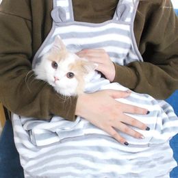 Cat Carriers Apron With Fur Pocket Clothing Can Hold Clothes Bag Sleeping