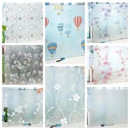 Window Stickers Thickened Privacy Film For Home Bathroom Matte Self Adhesive Stained Glass Heat Control Frosted Decals