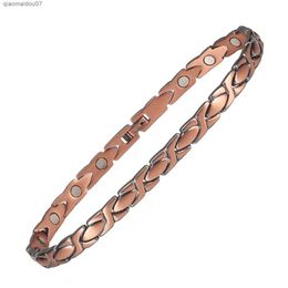 Anklets Wollet Copper Magnetic Ankle Bracelet for Women with Magnet (Ankle/Large Bracelet (25cm/6.5mm)L2403