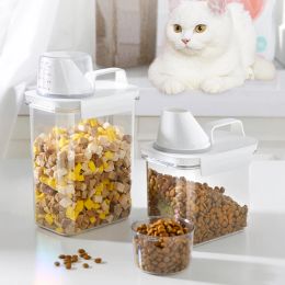 Jars Airtight Pet Food Dispenser Storage Container Cat Food Dispenser Plastic Storage Box Kitchen Organiser Cereal Rice Container