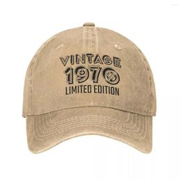 Ball Caps Vintage 1970 Limited Edition Men Women Baseball Cap 51th Birthday Distressed Washed Hat Summer Gift Snapback