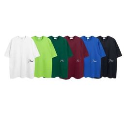 Rhude T-shirt Designer Original Quality Fashion Brand Rhude Classic Simple Letter Embroidery Short Sleeve Mens Womens Couple Loose Casual Tshirt Cotton