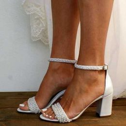 Sandals Miaoguan 2021 Summer High Heels Women Luxury White Pearls Wedding Shoes Sexy Open Toe Ankle Strap Ladies Party H240328