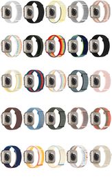 Nylon Watch Loop Strap for Apple Watch Band 45mm 41mm 42mm Series 7/6/5/4/3/2/1/SE Women Men with Stainless Steel Buckle iWatch Replacement Wristband Bracelet