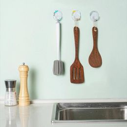 Kitchen Storage Wall Hooks Creative Nail-free Seamless Suction Cup Waterproof Bathroom Organiser Sticking Hook Load-bearing Accessories