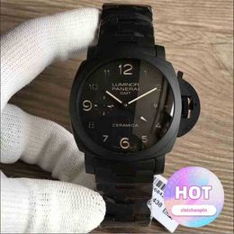 Designeruhr Fashion Mansion Full Ceramic Matte Black Samurai High End Mechanical Wrist Manpaner Watch liu 23JJ