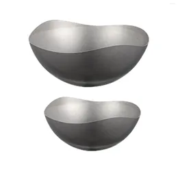 Bowls Stainless Steel Bowl Easy To Clean Vintage Salad Fruit Mixing For Kitchen Camping Picnic Party Accessories