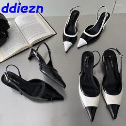 Dress Shoes Female 2024 In Footwear Women High Heels Pumps Shallow Fashion Mixed Colors Pointed Toe Ladies Strange