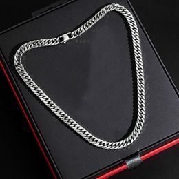 Men Necklace Chain On The Neck Hip Hop Steel Stainless Friendship Steampunk Cuban Link Long Jewellery Chains232P