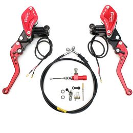Motorcycle Hydraulic Clutch Kit Brake Master Cylinder Oil Hose Levers For Dirt Bike 240318