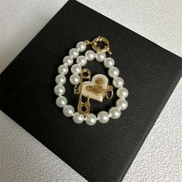 Designer vivianes Charm Bracelets for Women Gold Silver Vintage three-dimensional planet Venus Saturn Diamond pearl Necklace gift Jewellery