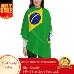 Scarves Brazil Flag Scarf For Women Winter Warm Pashmina Shawl Wrap Long Daily Wear