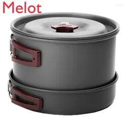 Cookware Sets Outdoor Portable Tableware Pot Set Picnic Wild Camping Stove Cooking Folding Pots For Kitchen