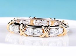 Star with XO-shaped diamond ring female 18k gold rose gold super amphibole ring8415808