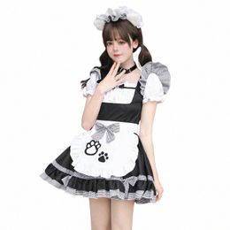 sweet Cat Girl Maid Cosplay Costumes Japanese Anime Lolita Coffee Waitr Halen Party Dr Animati Show Role Play Outfit T3TE#