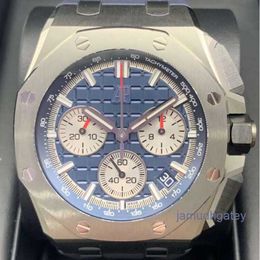 Exclusive AP Wristwatch Epi Royal Oak Offshore Series 26420TI Titanium Alloy Ceramic Blue dial Mens Chronological Fashion Leisure Business Sports Machinery Watch