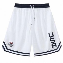 usa Print Basketball Shorts Training Men Active Shorts Loose Pockets Cycling Exercise Training Running Gum Sports Bottom Clothes L5Iu#