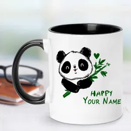 Mugs Cute Panda Personalised Name 11oz Ceramic Kids Birthday Girl Gift Coffee Mug Milk Cup