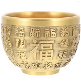 Bowls Brass Ornaments Chinese Bowl Offering Desktop Wealth Basin Money Treasure Candy