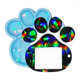 Molde de silicone para etiqueta de portador de cachorro, pingente de resina que faz moldes com formato exclusivo, resistente a rasgos para aniversário