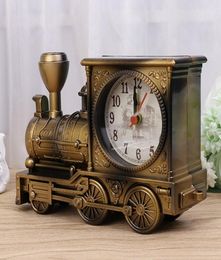 Vintage Retro Train Desk Clock Home Decor 3 Colours Creative Quartz Clocks Promotion Gift with Boxes5989887