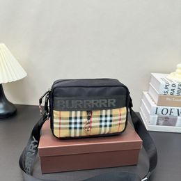 Fashion Vintage Man Bags Camera Bag Designer Bag Luxury Fashion Canvas Checkered Leather High Quality Crossbody Bag Shoulder Bag Handbags Purse Bag No Box