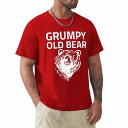 grumpy Old Bear T-Shirt vintage plain summer clothes mens graphic t-shirts funny N46l#