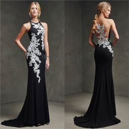 Unique Black With White Lace Prom Dresses For Black Girls Mermaid Satin Elegant Dinner Evening Dress Transparent Tulle Back Formal Dress Birthday Party Wear 2024