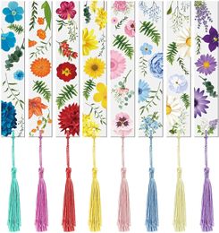 20 Pieces Sublimation Blank Bookmark Heat Transfer Metal Bookmarks with Hole and Colourful Tassels Cool DIY Craft 240320